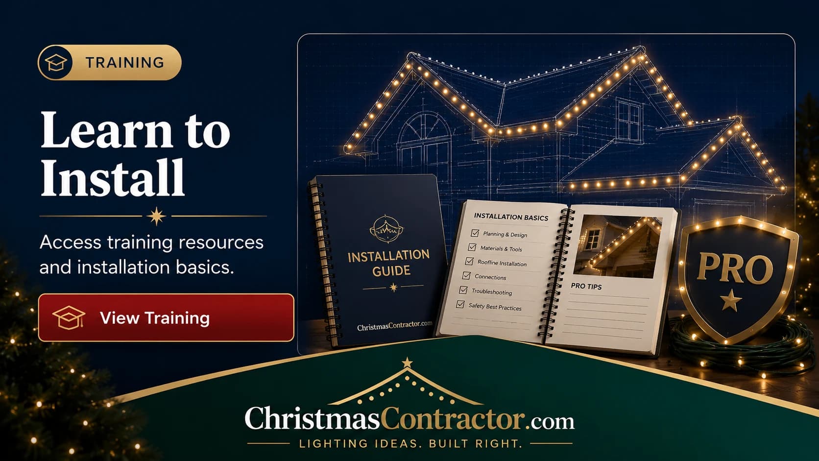 Christmas light installation training and installation basics.