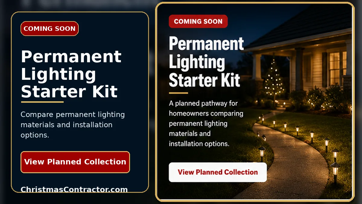 Permanent lighting starter kit for year-round exterior lighting installation options.