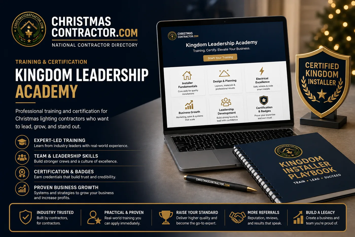 Christmas light contractor training and professional business development