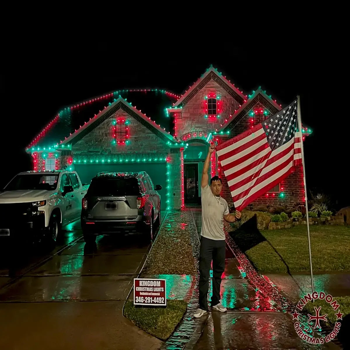 Custom Christmas light design consultation for a residential property
