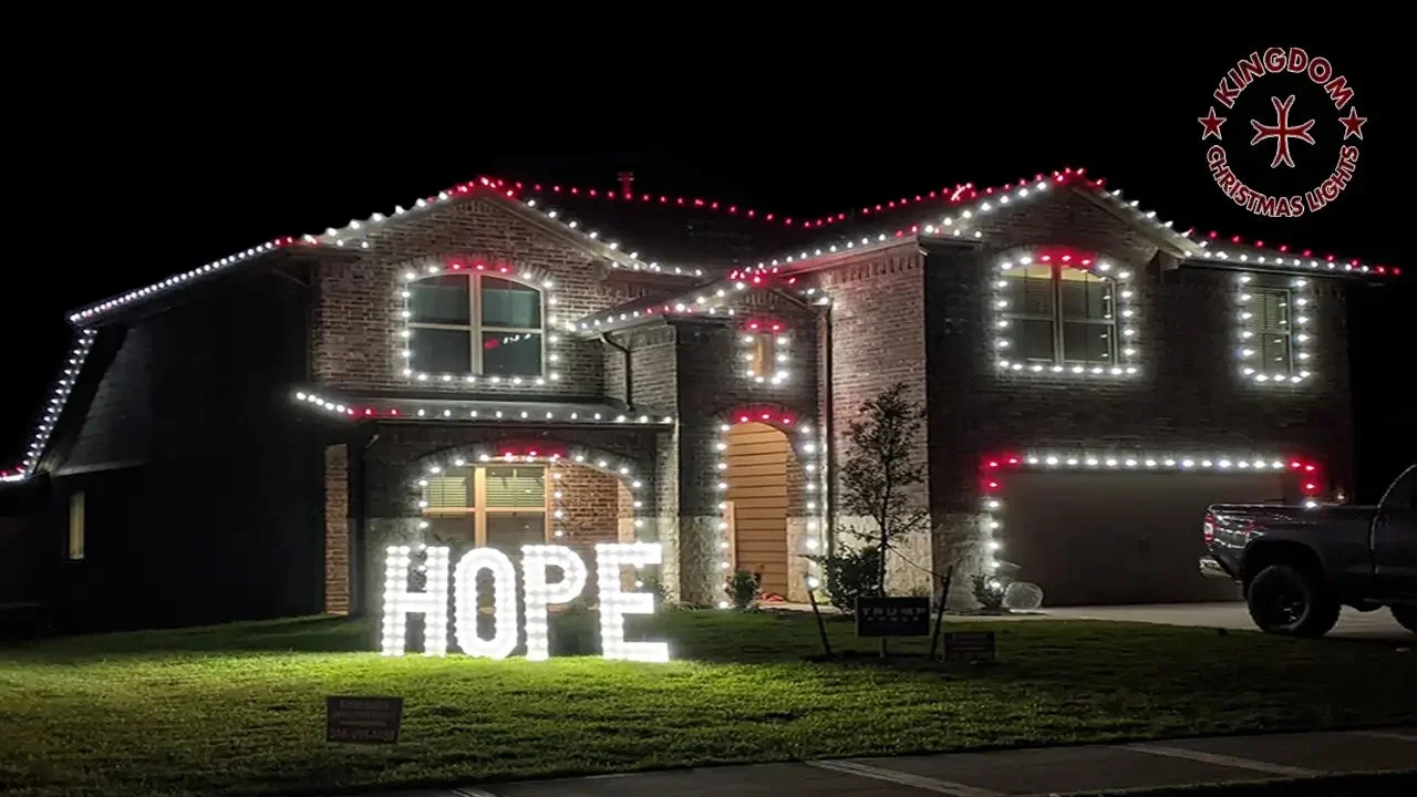 Residential Christmas light installation service in Greater Houston